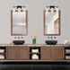 Carmine 3 Light 21 inch Matte Black Vanity Light Wall Light